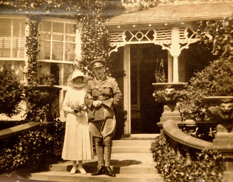 Vera Halliday and Stanley Hesketh on their wedding day